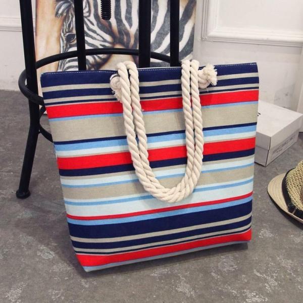 Packable Beach Bag Tote Unique Environmental Protection Long Strap