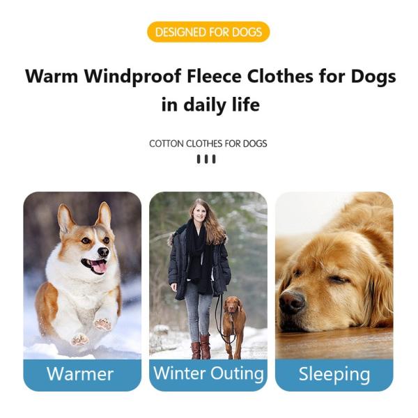 Ropa para mascotas Perrito pequeño y grande suéter de invierno vestido de lana polar