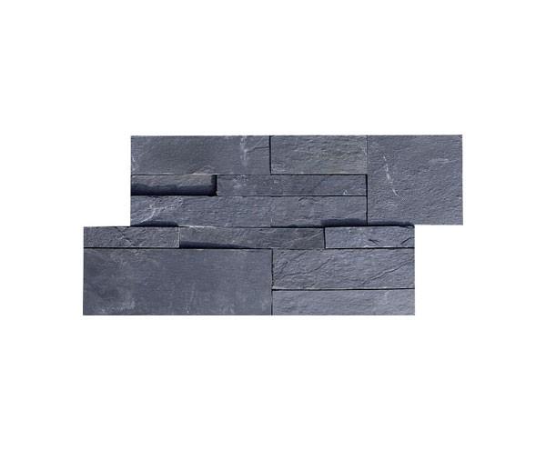 Split Black Slate Culture Stone Wall Cladding 10mm Thickness