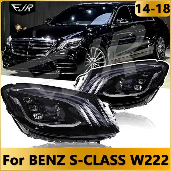Associação de faróis LED para Mercedes Benz Classe S W222 14-18 Maybach modificado Luz frontal Drl Curva fluente S65 S63