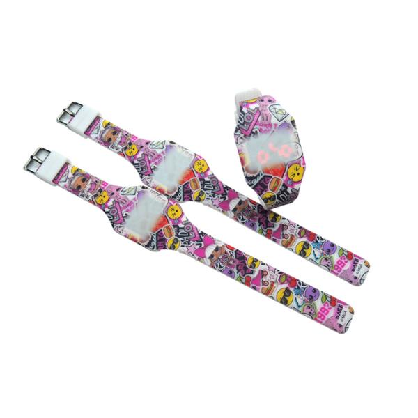Children's Silicone Touch Watch gift bracelet fruit carton LOL Surprise Doll Manufacturer Logo Customized Variety