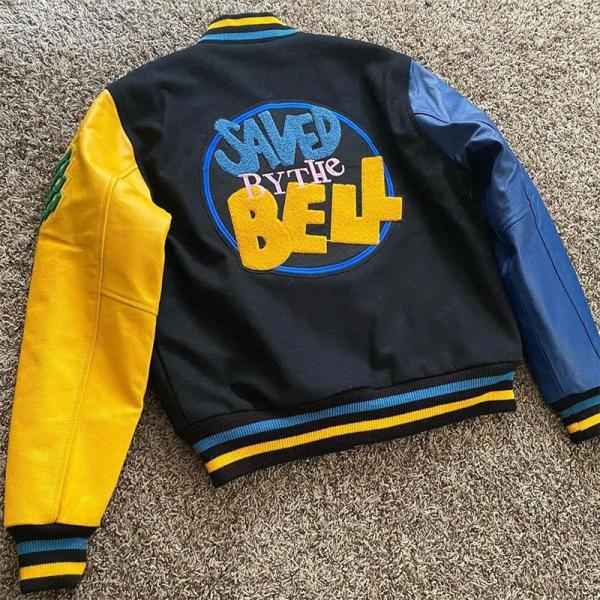 Custom Varsity Jacket Leather Sleeve Chenille Embroidery Color Blocked Letter Embroidery Graphic Letterman Varsity Bomber Jacket