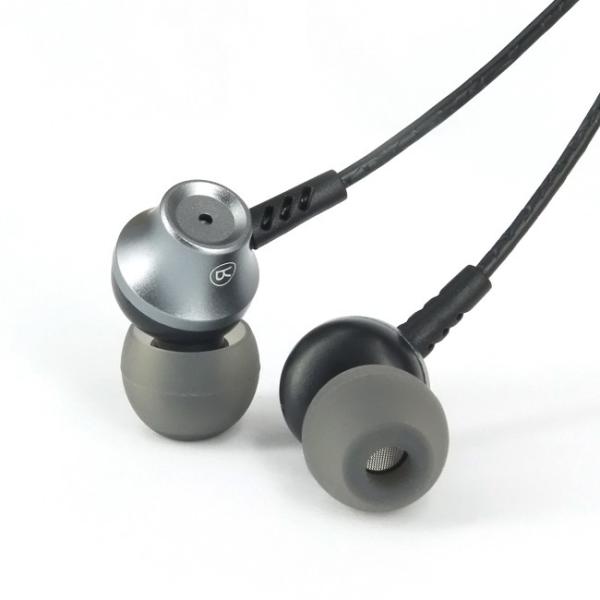 MP3 In Ear Wired Earbuds Earphone Aluminum Shell 12cm Cord Length With Flex Cable