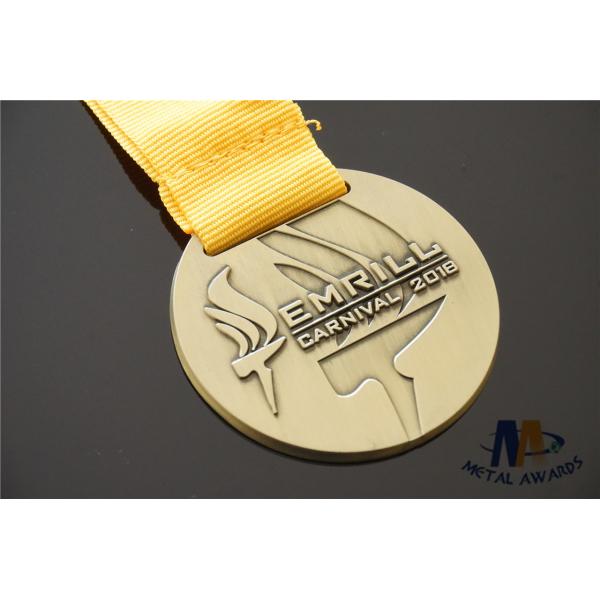 OEM Die Cast Torch Medals Antique Silver / Copper Eco - Friendly