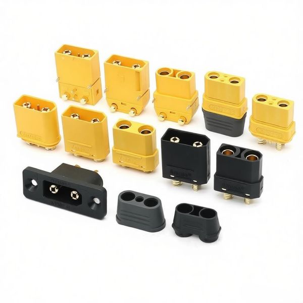 2+2 Hybrid 60A Higher Current XT90 Series Connector For Heavy-Lift Drones And Power Chargers