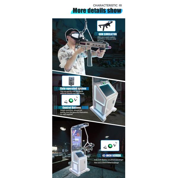 9D VR Simulator Virtual Reality Gun Battle Games Walking Shooter Home School Airport Educational Purposes Made PC Metal Steel