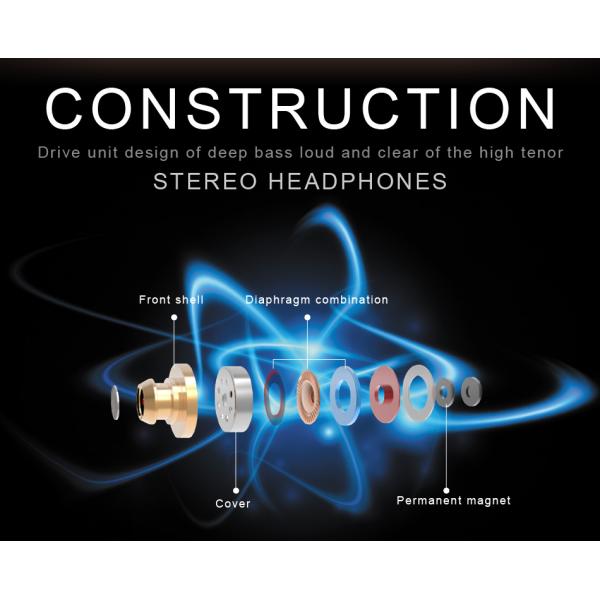 D05 Earphone Zinc Alloy HiFi Earphone In Ear Earphones fone de ouvido BASS Metal DJ MP3 Headset auriculares audifonos St