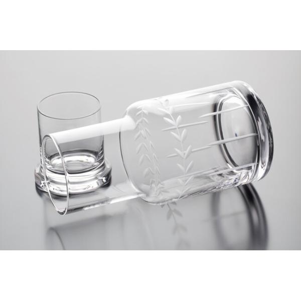 36 Oz Lead Free Glass Water Pitcher Handmade Bedside Water Carafe With Cup