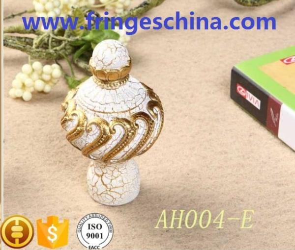 Classical delicate PP plastic curtain rod finials for home decoration