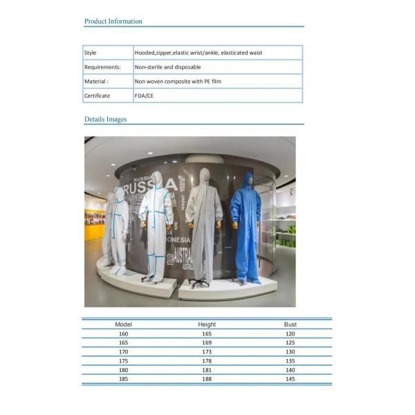 Waterproof Medical Protective Cloth , Surgical Disposable Isolation Gowns