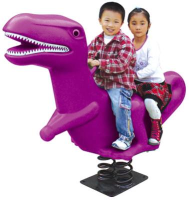 double people seat kids rocking horse plastic rider with spring