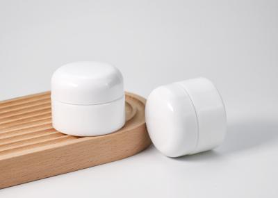 JG-AD30S, 1oz light opaque white glass cosmetic jars with dome lid, glass primary cosmetic packaging