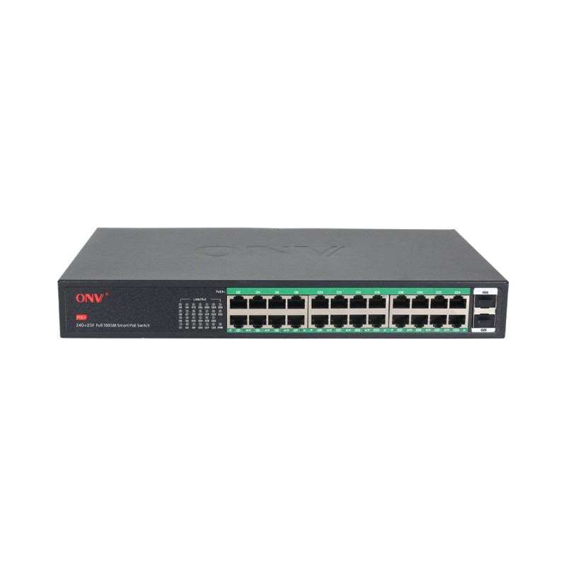 26 Port Gigabit PoE Switch With 30W PoE Per Port Gigabit Uplink SFP Ports