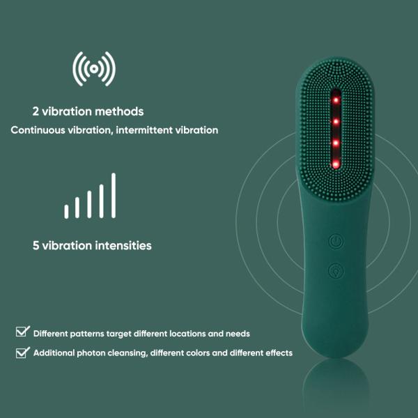 Силикон поры личной кожи щетки чистки стороны 2 In1 глубокий очищая лицевую щетку
