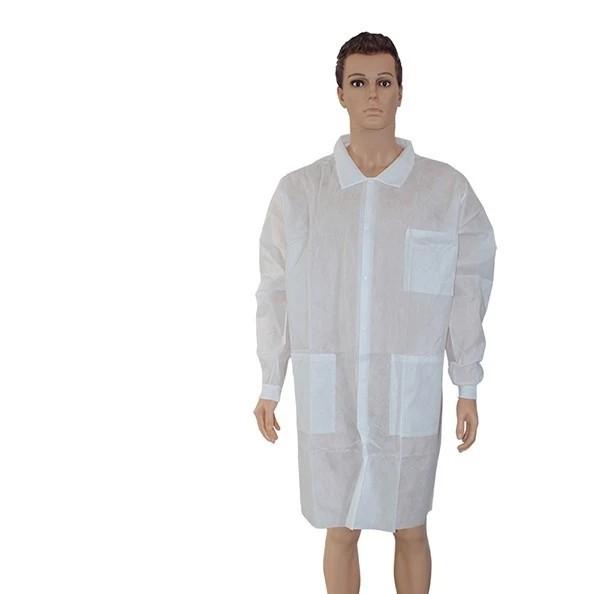 Breathable Eco Friendly Anti-blood 25GSM Disposable Lab Gown