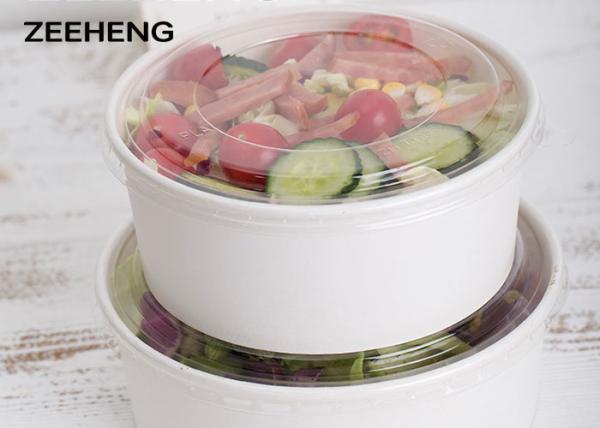 Bacias de salada de papel descartáveis seguras do produto comestível do congelador