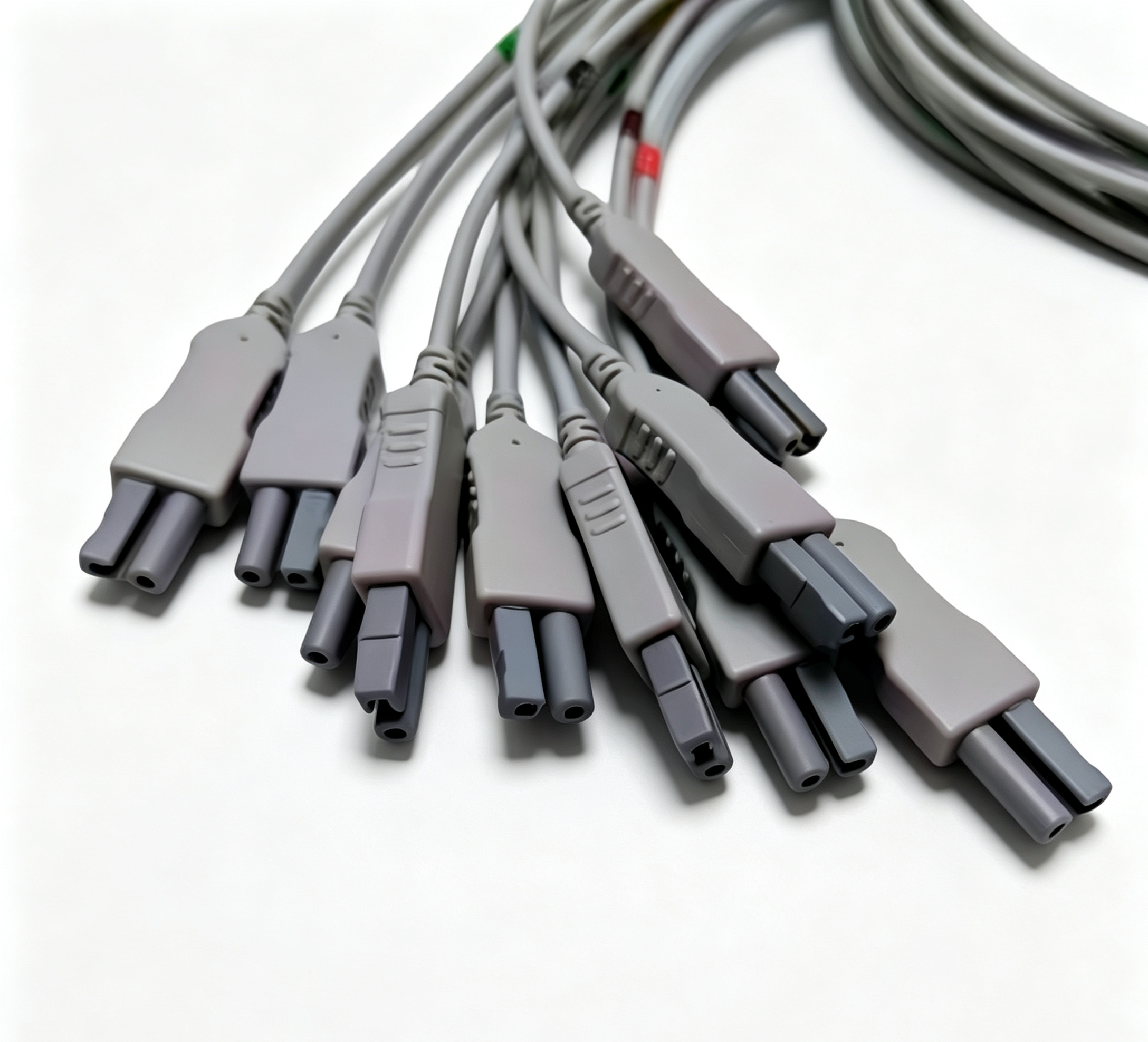 IEC ECG Cables And Leadwires Grabber Medical Cables 10 Lead Compatible Norav 1200
