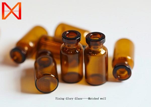 Tubular Pharmaceutical Glass Bottles , Injection Bottle Narrow Mouth For Steroids