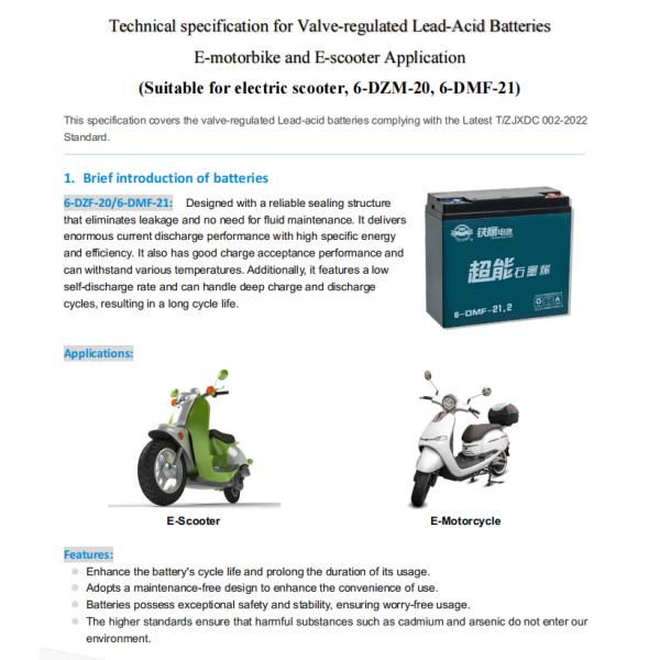 Electric Scooter 12v 20ah Lead Acid Battery Rechargeable 6-DMF-20 Small Lead Acid Battery
