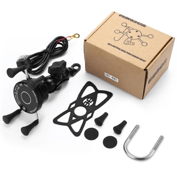 Universal QC3.0 5W Motorcycle Wireless Charger Mount For Huawei