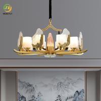Living Room Bedroom LED Pendant Lamp Dining Room Copper Iceberg Cry Ceiling Light