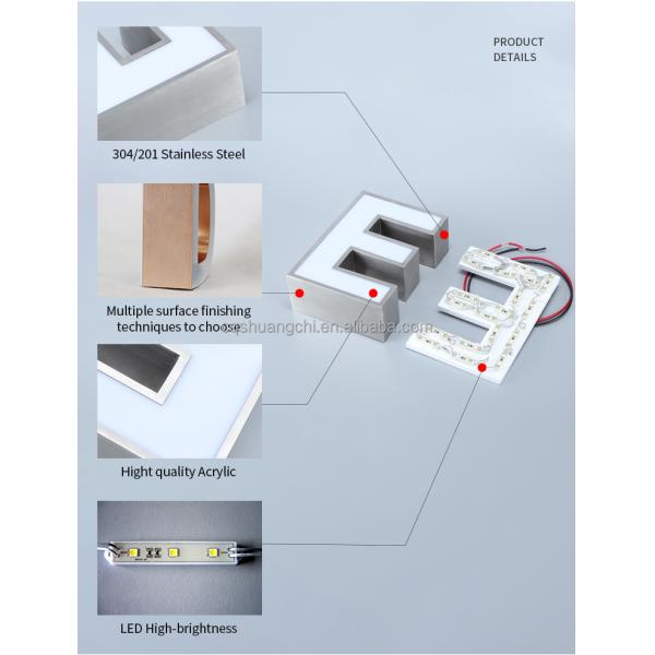 Высокая яркость светодиодный свет светодиодные лампы письма настенные знаки для наружных цифровых вывесок