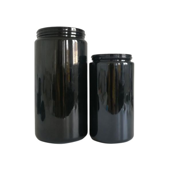 Frasco de vidro à prova de cheiro à prova de crianças 4 onças flor preta uv