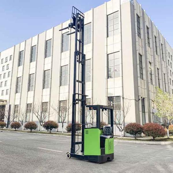 CQDE15 48V 1.5T Electric Reach Truck 1500kg Seat Type Triplex 3m-12m Mast