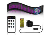 Display de ventana trasera de publicidad con control de aplicaciones de panel LED flexible para automóviles 16*96