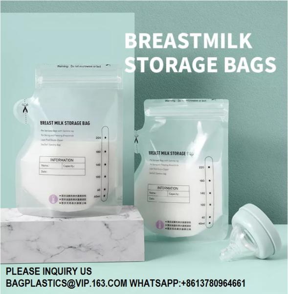 Recycle Bio Environment Material Single Layer 150ml 250ml Breast Milk Storage Bags pouchbags Baby Breastmilk Bag