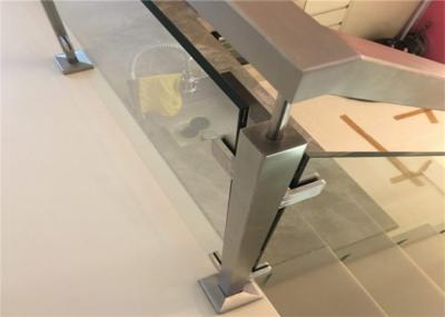 Square Post Stainless Steel Glass Balcony Railing Designs For Landing Balustrade