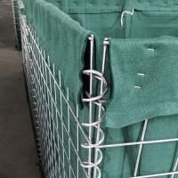 Container en treillis métallique pliable et revêtement en tissu lourd barrières de bastion défensifs