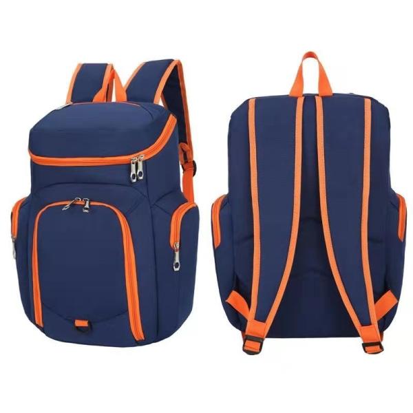 Material Basketball or Soccer Backpack with Customized Designs and Zipper Hasp Closure