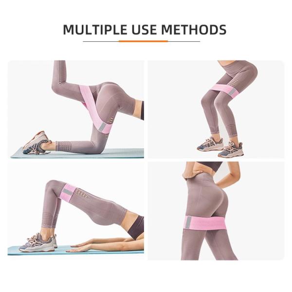 2mm Thick 3.1in Cloth Resistance Bands Set Washable Individual Leg Booty Bands