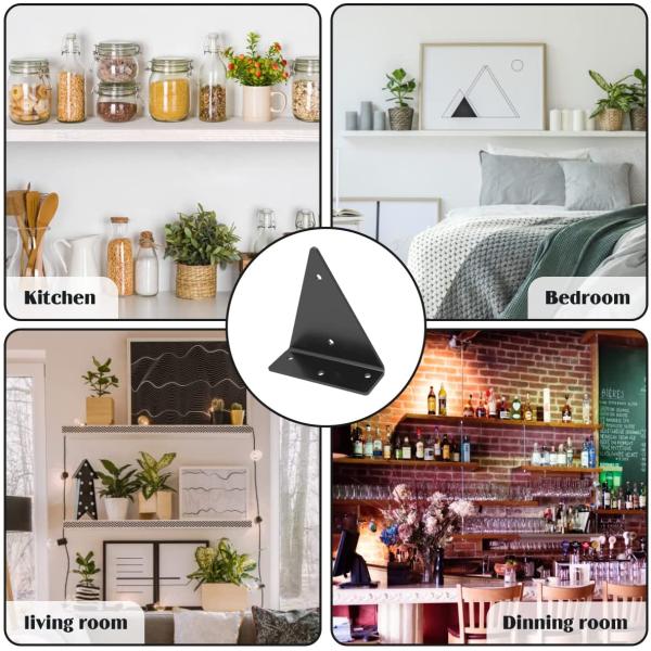 DIY Плавучие полки Стенная кронштейн Цинковая покрытие полки Кронштейн для плавучих полков