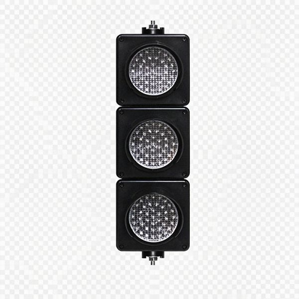 Road Safety Smart Indication 100mm Colored Lens LED Traffic Signal with 100000H LED Life and PC Shell Material