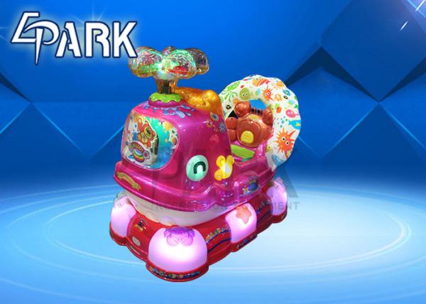 Cute Whale Plastic Material Coin Operated Game Machine / Kids Carnival Rides