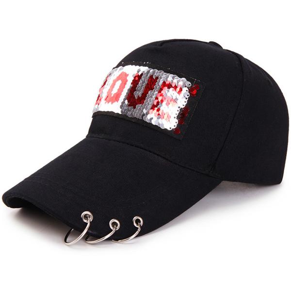 High Quality New Fashion Casual Hip-hop rivets Sport Cap Custom Unisex Ponytail trucker hat color:dark blue  size:adult
