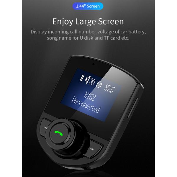 переходник автомобиля набора 3.5mm Bluetooth автомобиля 1.44inch LCD хэндс-фри Bluetooth