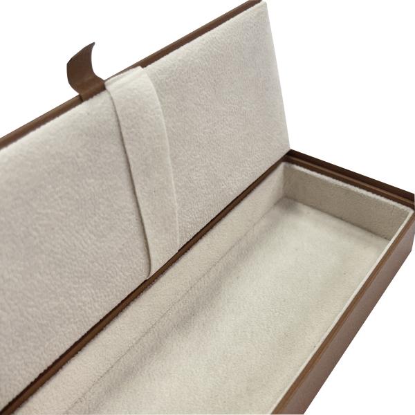 Classical Light Brown PU Gifts Packing Boxes Luxury Pen Display Box