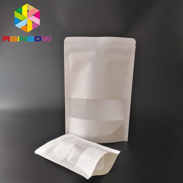 Levante-se o saco de papel branco de Kraft do malote que empacota o fechamento do zíper do bloco de Doy para o pó da proteína de leite