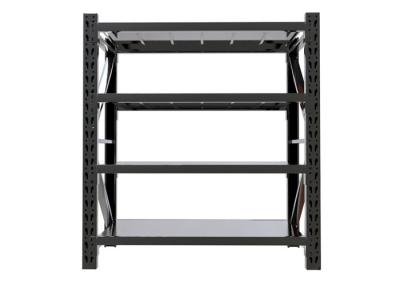 Rivet Interlocking 400-600mm Width Free Standing Storage Rack Heavy Duty Metal Shelf