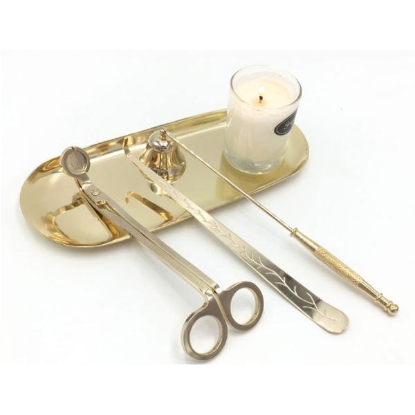 Gold Elliptical Plate 180mm Length 112g Metal Jewelry Tray