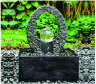 Hexagon Base Natural Stone Fountains Outdoor For Lanscape Hand Carved