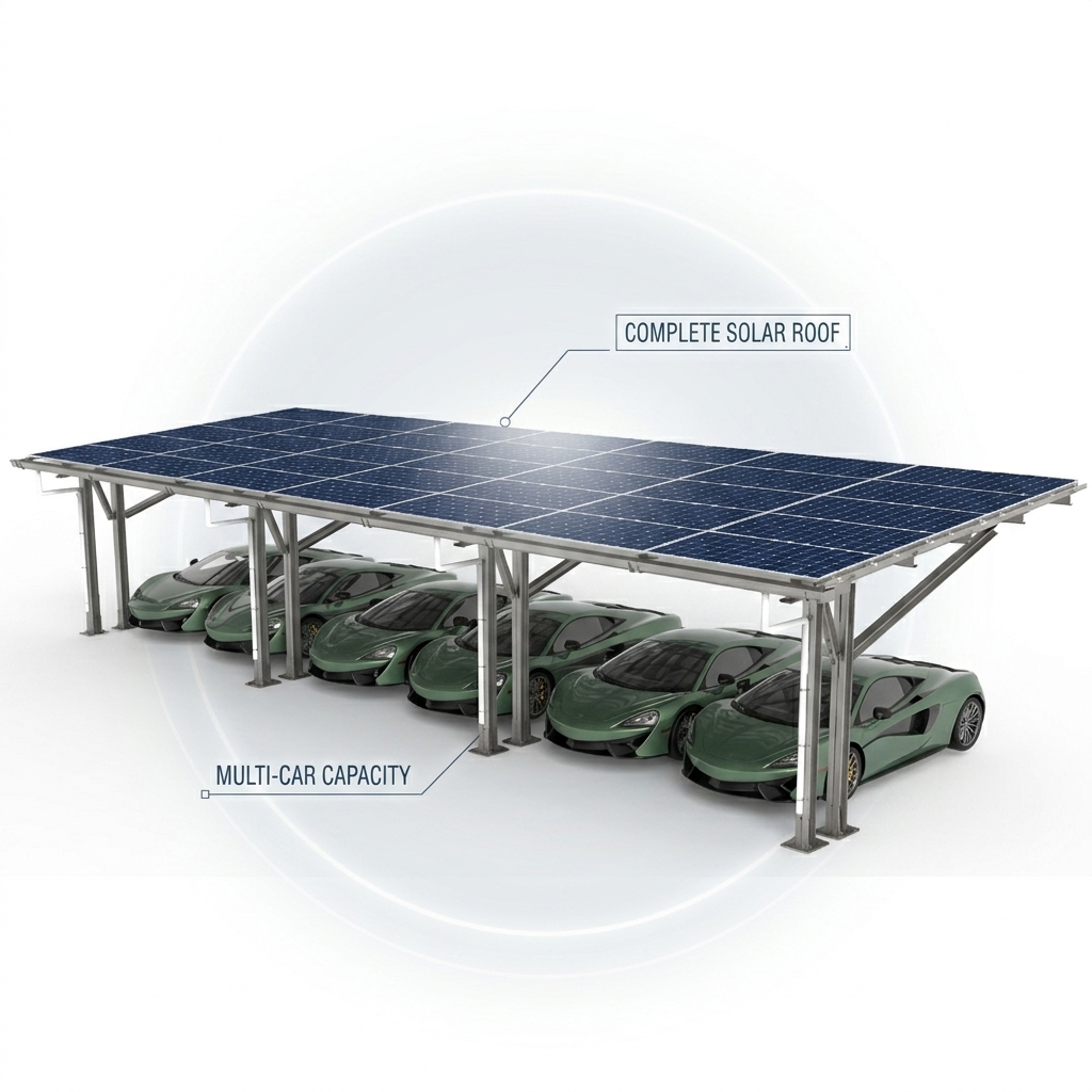 Modular Quick-Assembly ECO Gamma Frame Carport RapidLock Plug-and-Play Solar