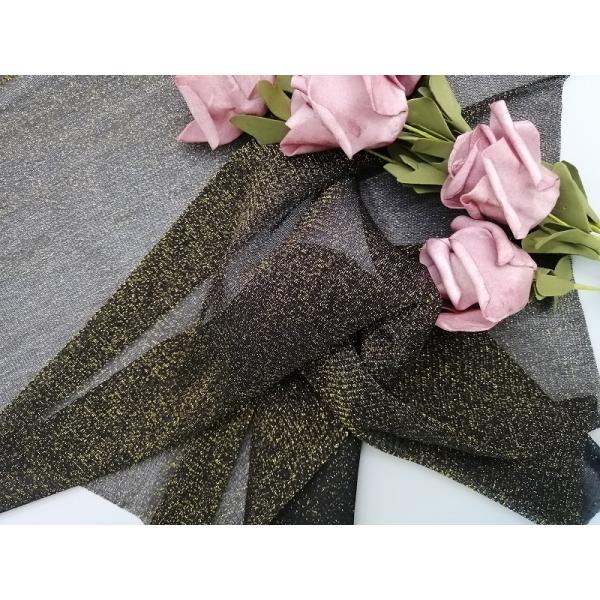 Золото Lurex цепляет ткань шнурка Тюль металлическую для женской основывая рубашки