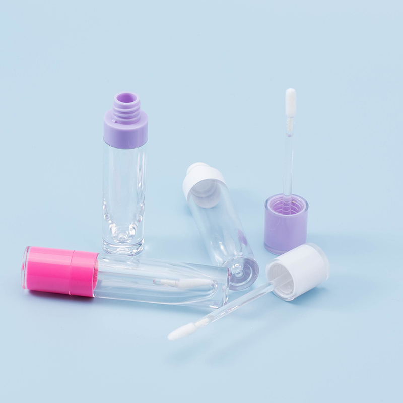 пинка трубки лоска губы ясности 5ml логотип пустого белый изготовленный на заказ с аппликатором