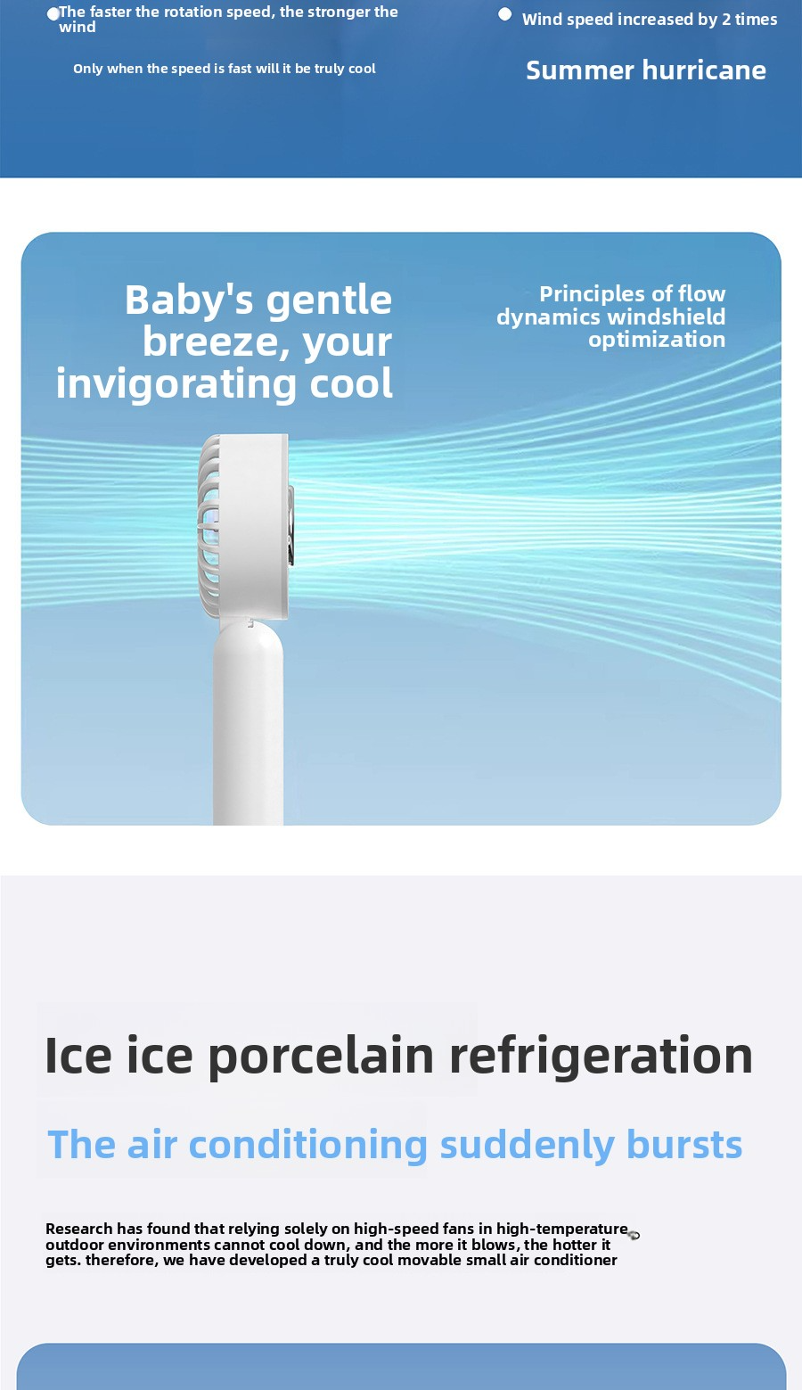 Digital Display Foldable Handheld FanMini Portable USB Fan for Home and Travel