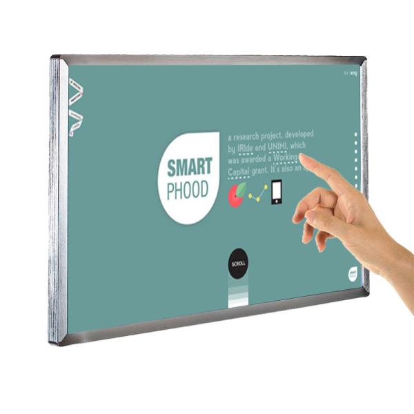 All in one pc horizontal shopping mall advertising lcd screen infrared totem touch kiosk