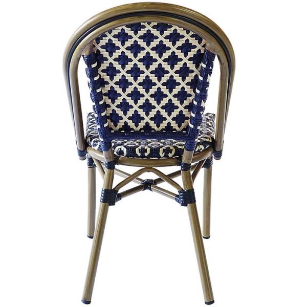 UV Resistance 1.5mm Aluminum Bistro Style Dining Chairs